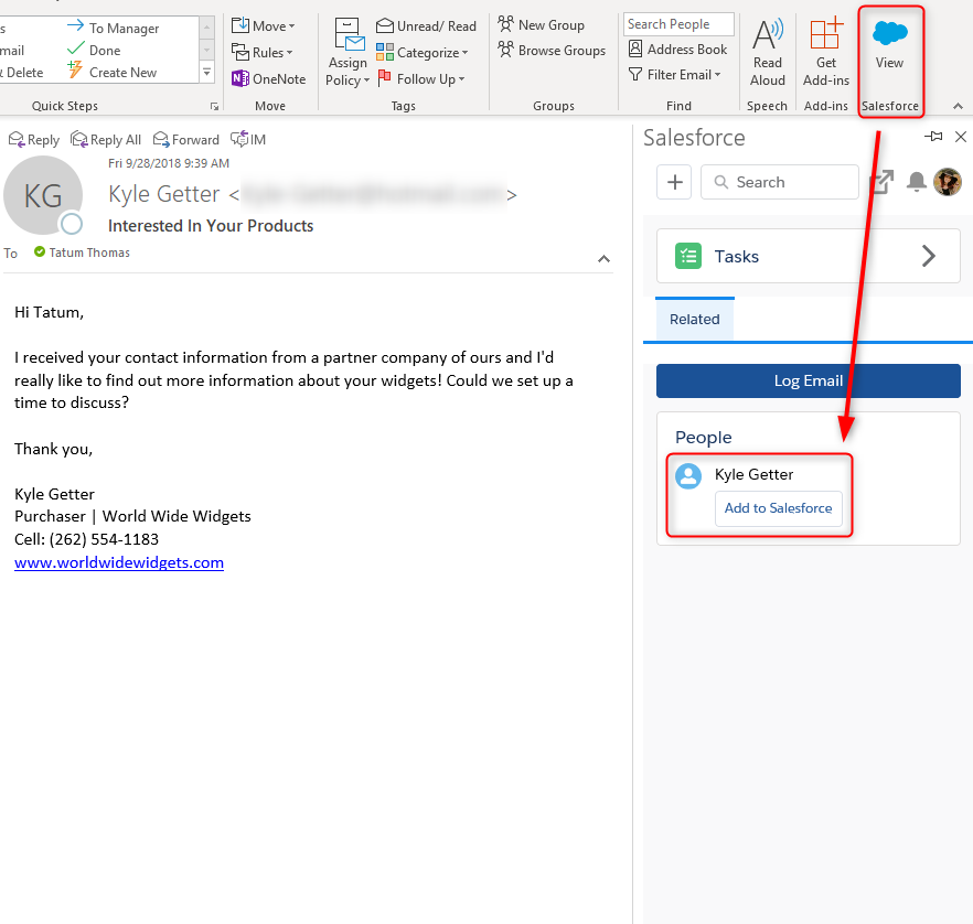salesforce for outlook plugin